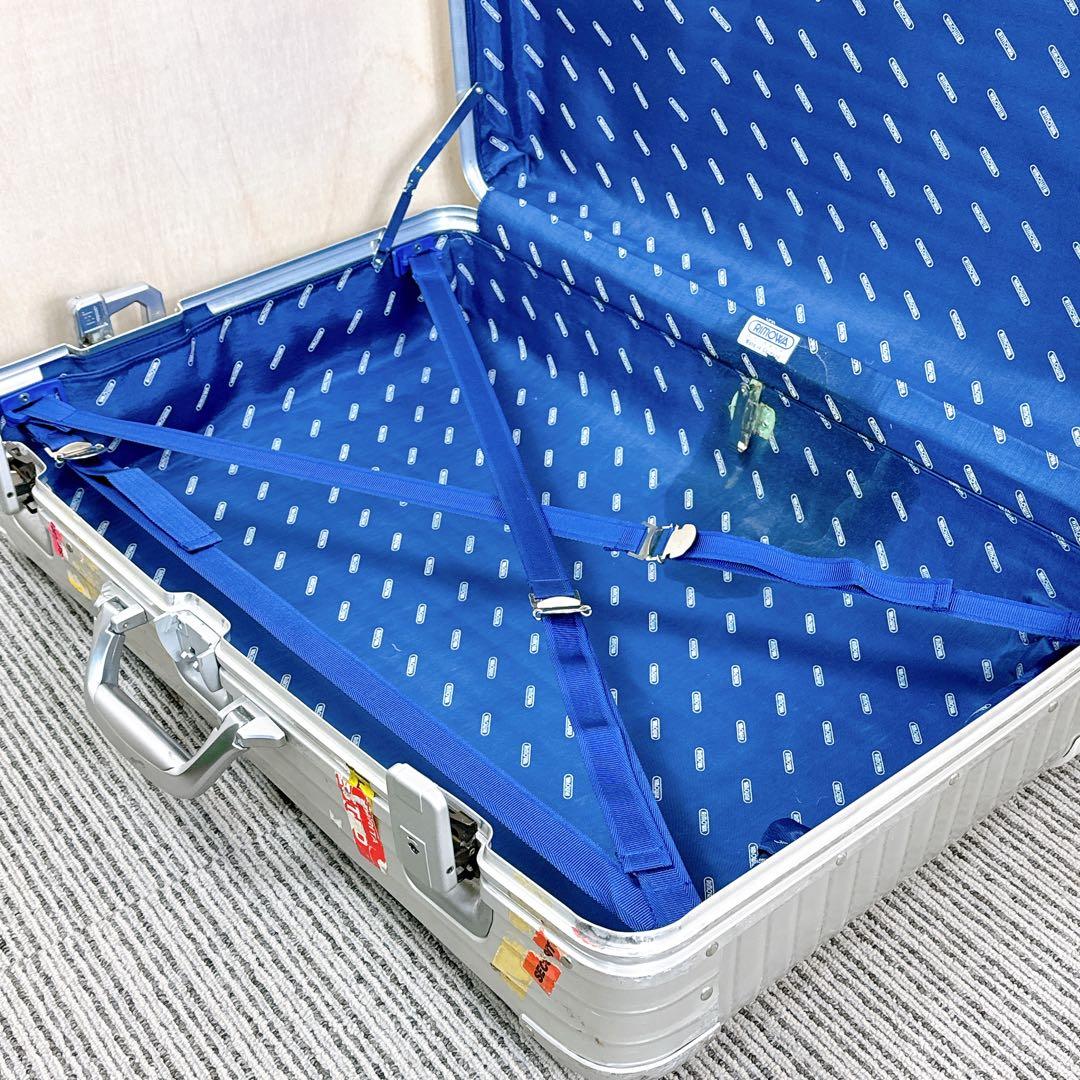 希少】 RIMOWA 929.70 2輪ローリングトロリー ビンテージ 青ロゴ