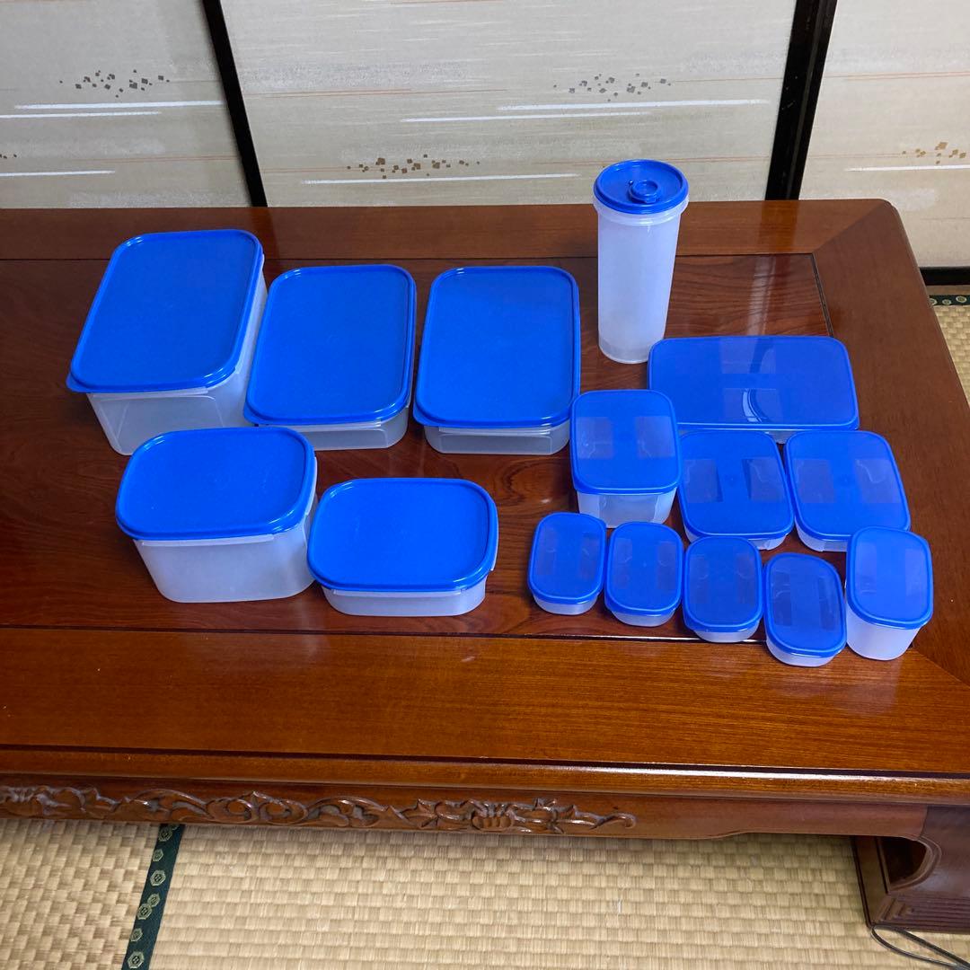 タッパウェア　ブルー　トライアルセット他全部で15点　新品未使用品 スナックタブ（小分け用タッパー）/Snacktubs - ocean