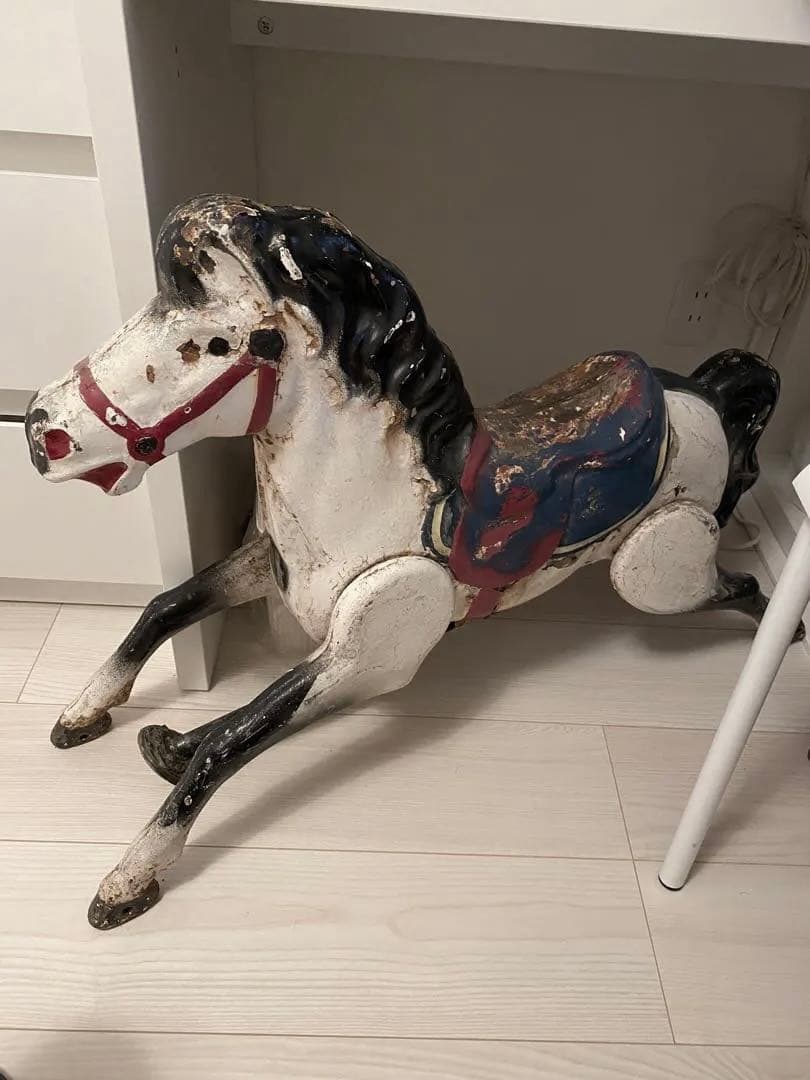 フランス アンティーク ロッキングホース/メリーゴーランド木馬 - メルカリ