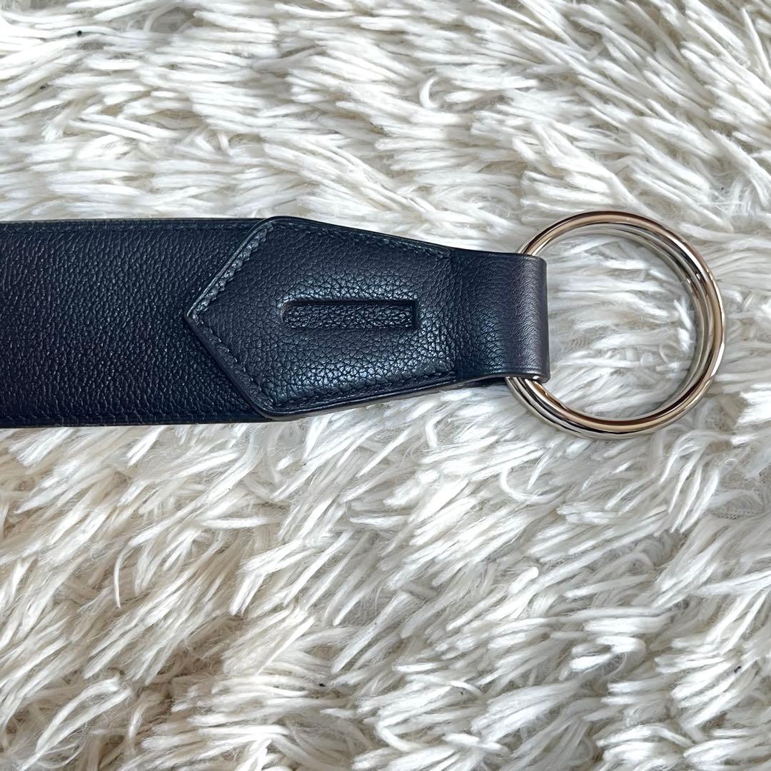 極美品】エルメス レザーベルト ダブルリング J刻印 ブラック×シルバー