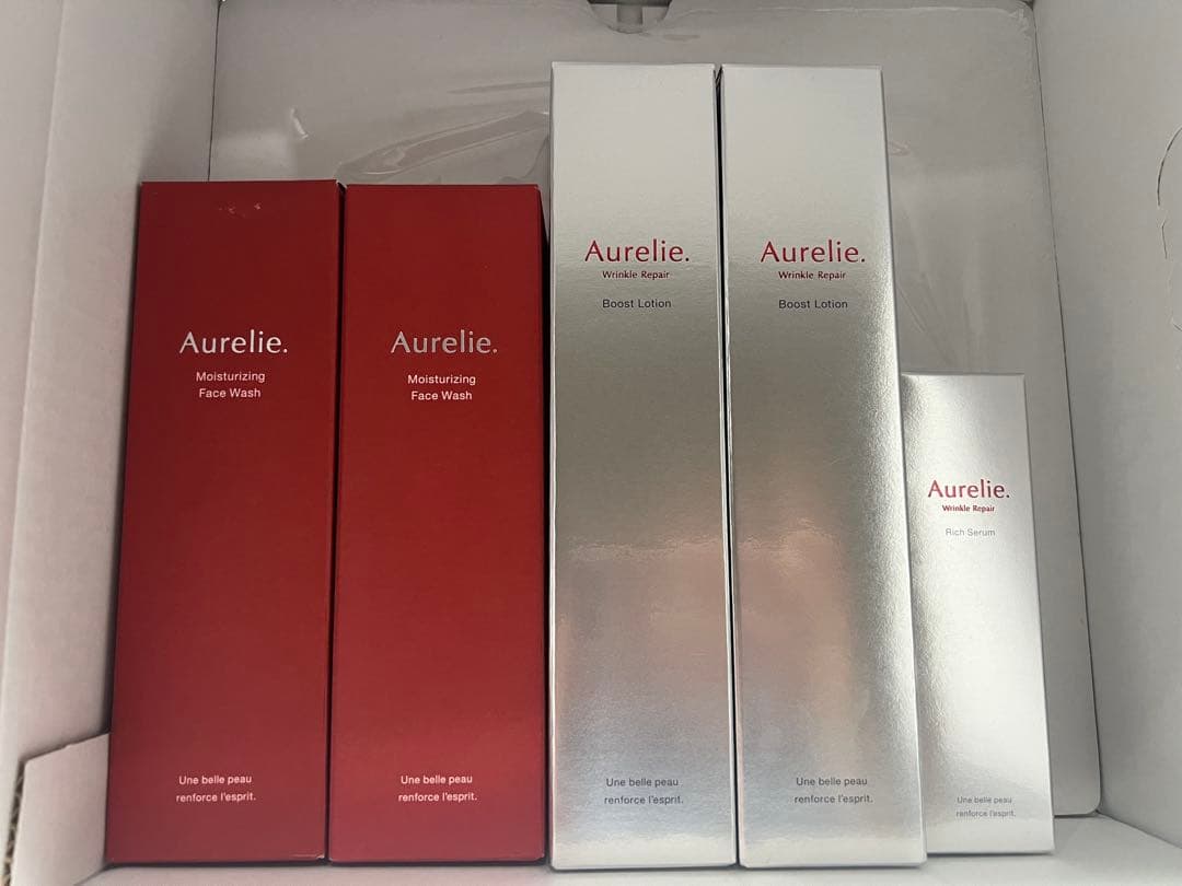 Aurelie スキンケアセット 3点(洗顔2本化粧水2本美容液1本 - メルカリ
