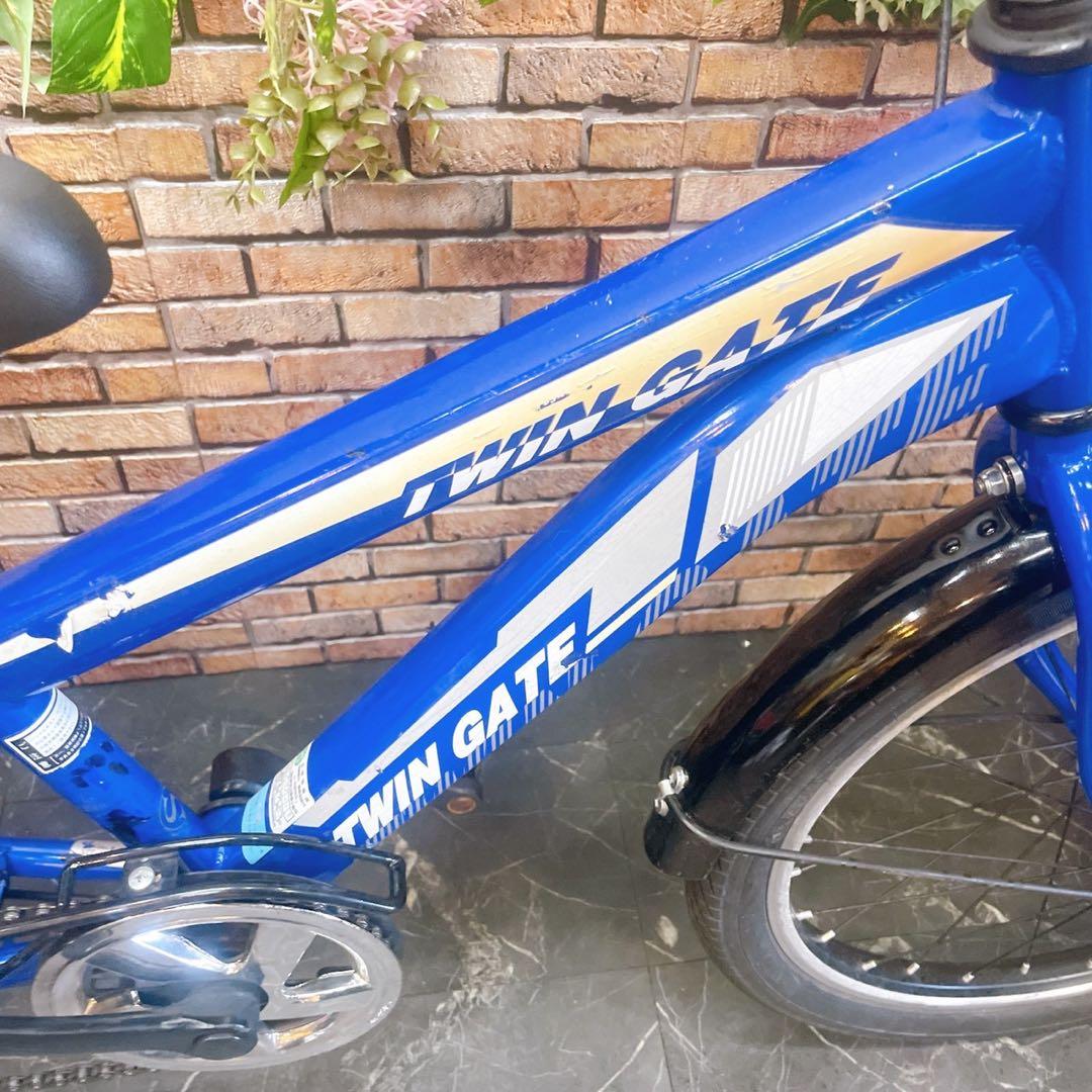 10】子供用自転車 子供車 TWIN GATE ブルー 20インチ