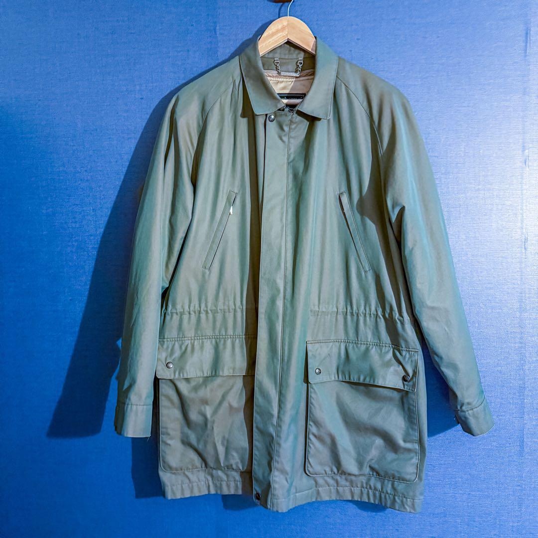 【希少】burberrys 80s 一枚袖　玉虫　カーキ　ハンティングジャケット burberrys jacket ジャケット 玉虫 一枚袖 burberry バーバリー | no