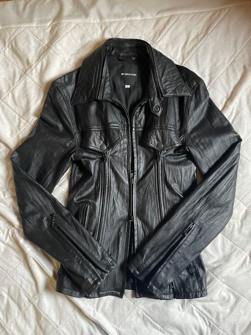 ジャケット・アウター BUFFALO BOBS leather jacket Buffalo Bobs Multi Zipper Leather Jacket – Paroxa
