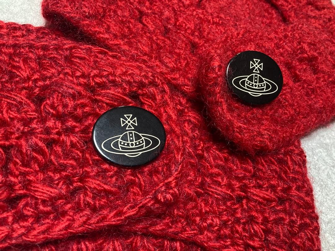 美品】Vivian Westwood ニットキャップ マフラーセット レッド