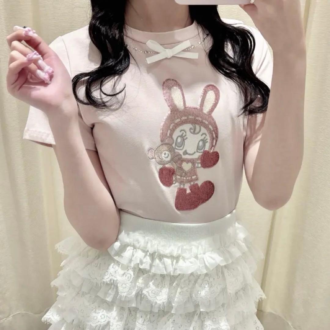 evelyn エブリン メゾピアノ ベリエちゃん Tシャツ ピンク 量産型
