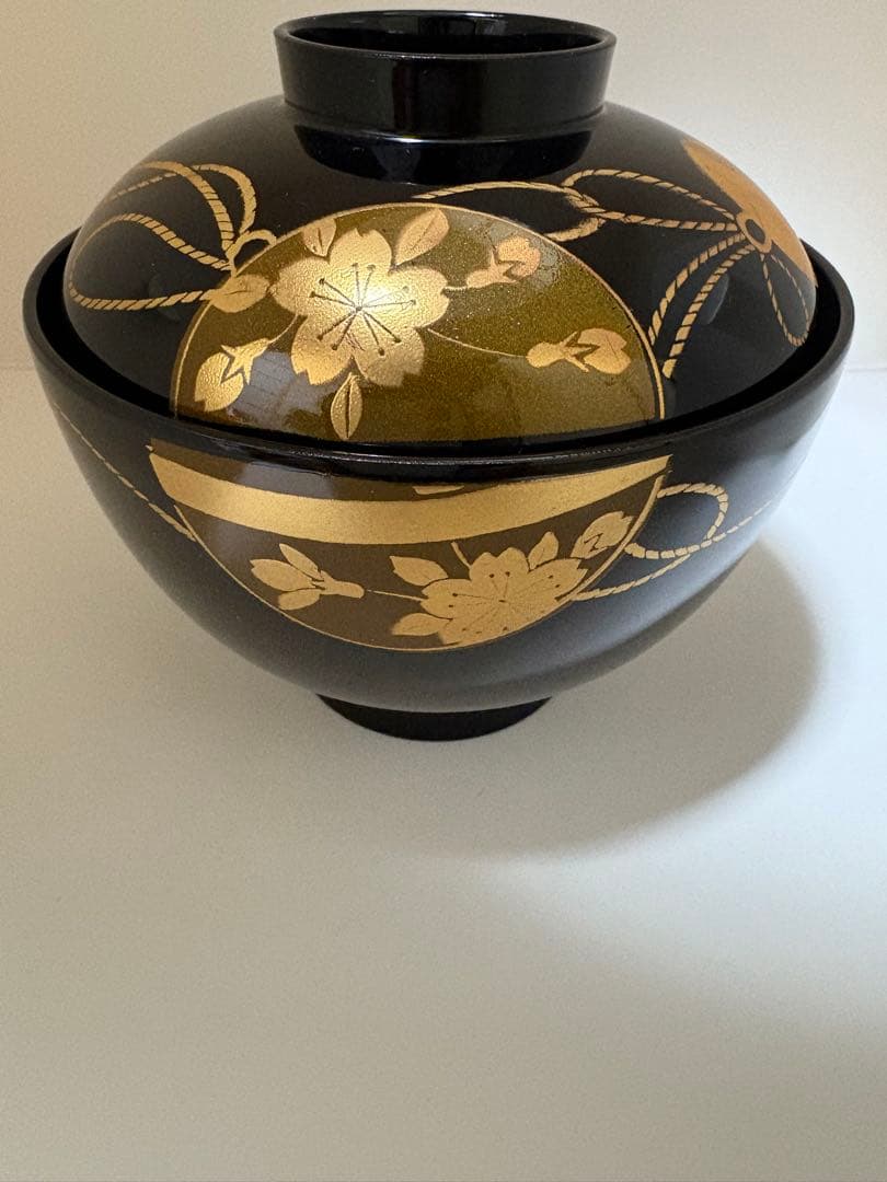 会津塗 会津漆器 金彩 蒔絵 汁椀 梨地鈴 5箱 25客 バラ1
