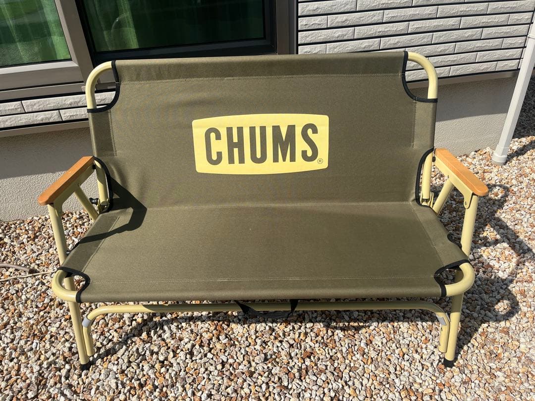期間限定値引き！【廃盤】CHUMS キャンプチェア グリーン 2脚➕ベンチ