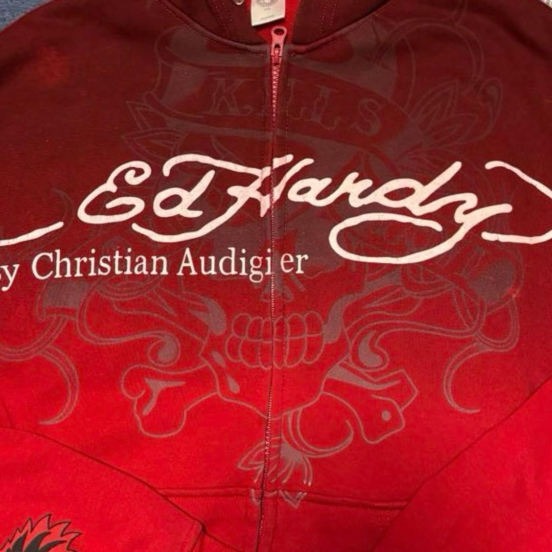 エドハーディー×クリスチャンオードジェ− フルジップパーカー スカル