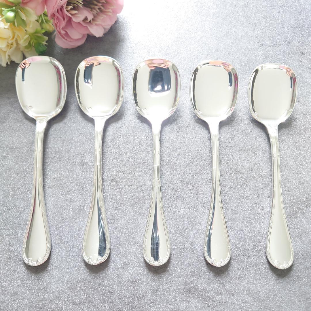 希少 美品 クリストフル リュバン アイスクリームスプーン 5点 - メルカリ