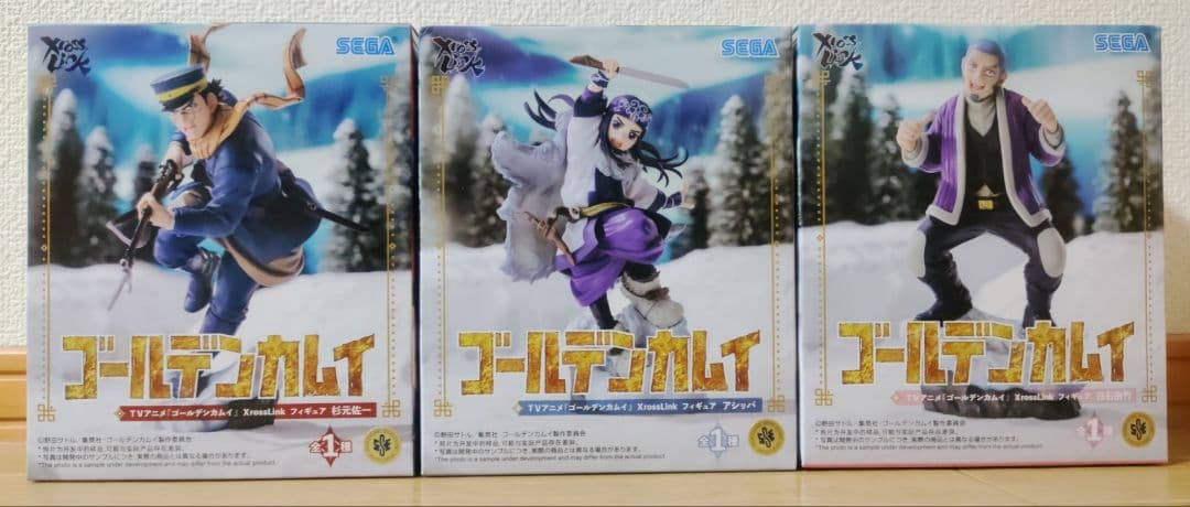 送料込、匿名配送】ゴールデンカムイ フィギュア 3体セット - メルカリ