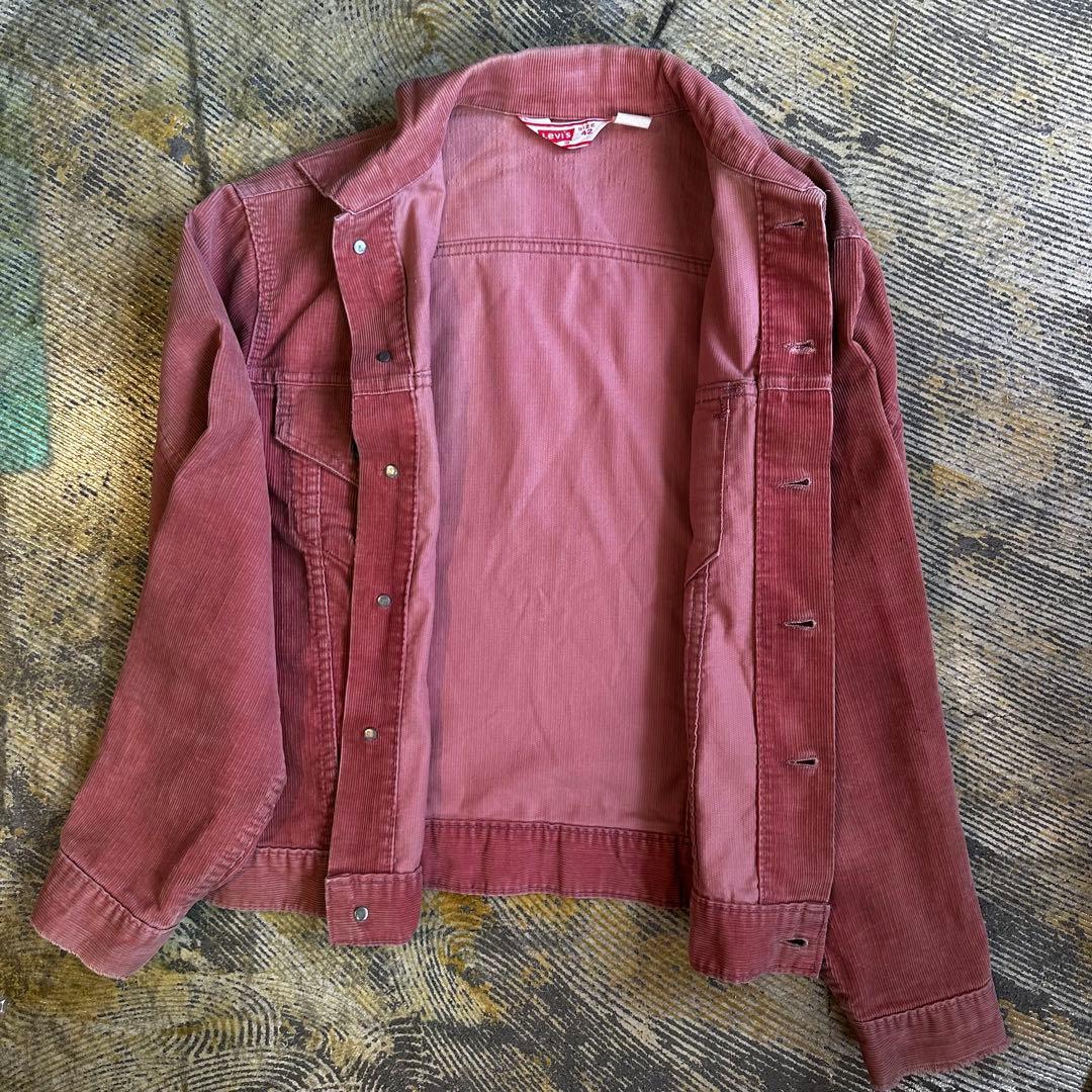 リーバイス コーデュロイ ジャケット サーモンピンク 70s 70505 42