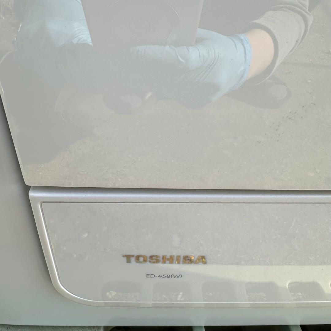 美品 東芝 衣類乾燥機 ED-458 4.5kg ピュアホワイト 2020年製