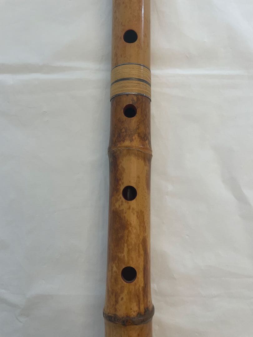 ➁超希少 小林 一城 尺八 銘二印 銀歌口 楽器