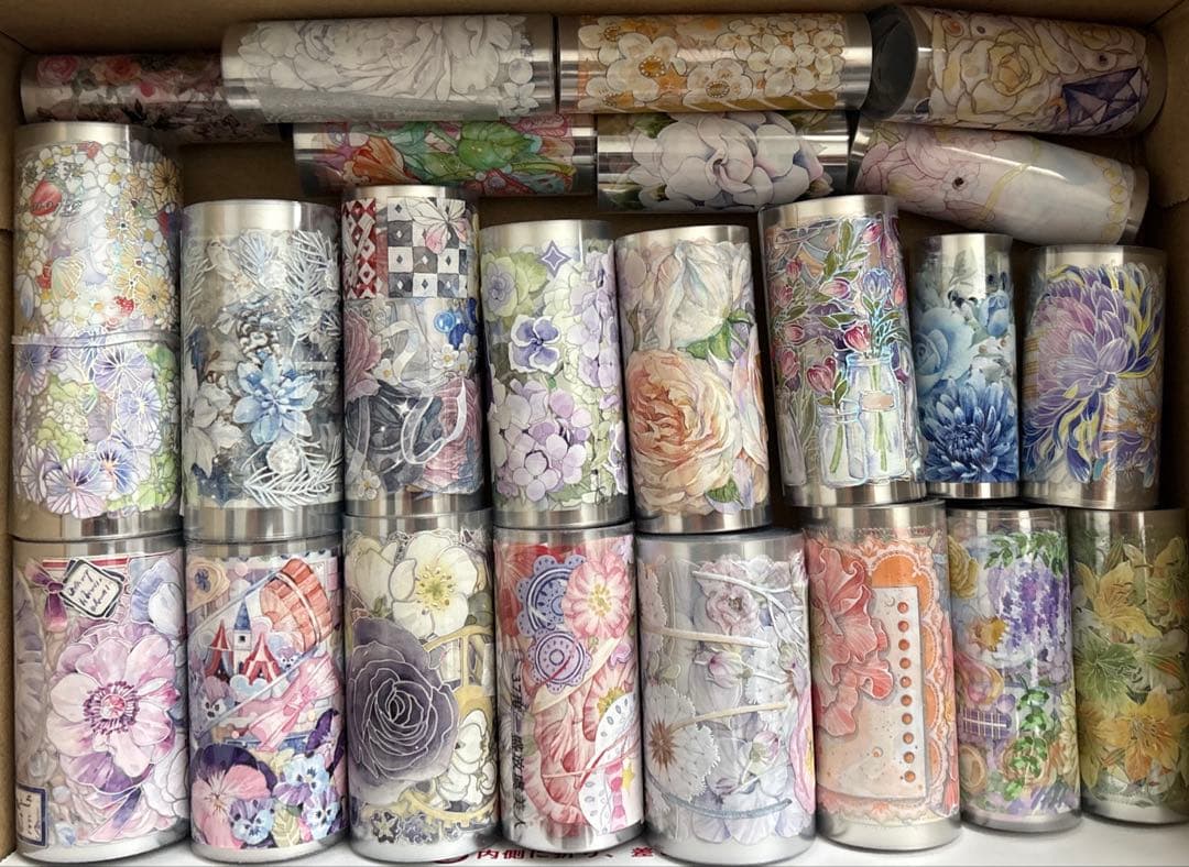 海外マステ　花　巻売り　まとめて　A kurumi-store_f50017