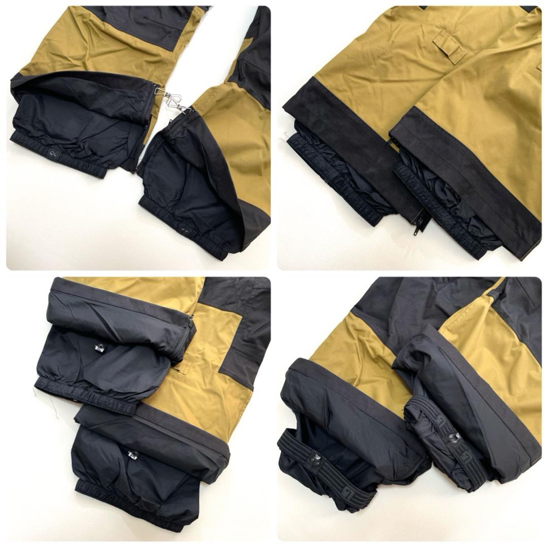 6606 バートン パンツ メンズ バイカラー ダブルニー ベージュ ブラック