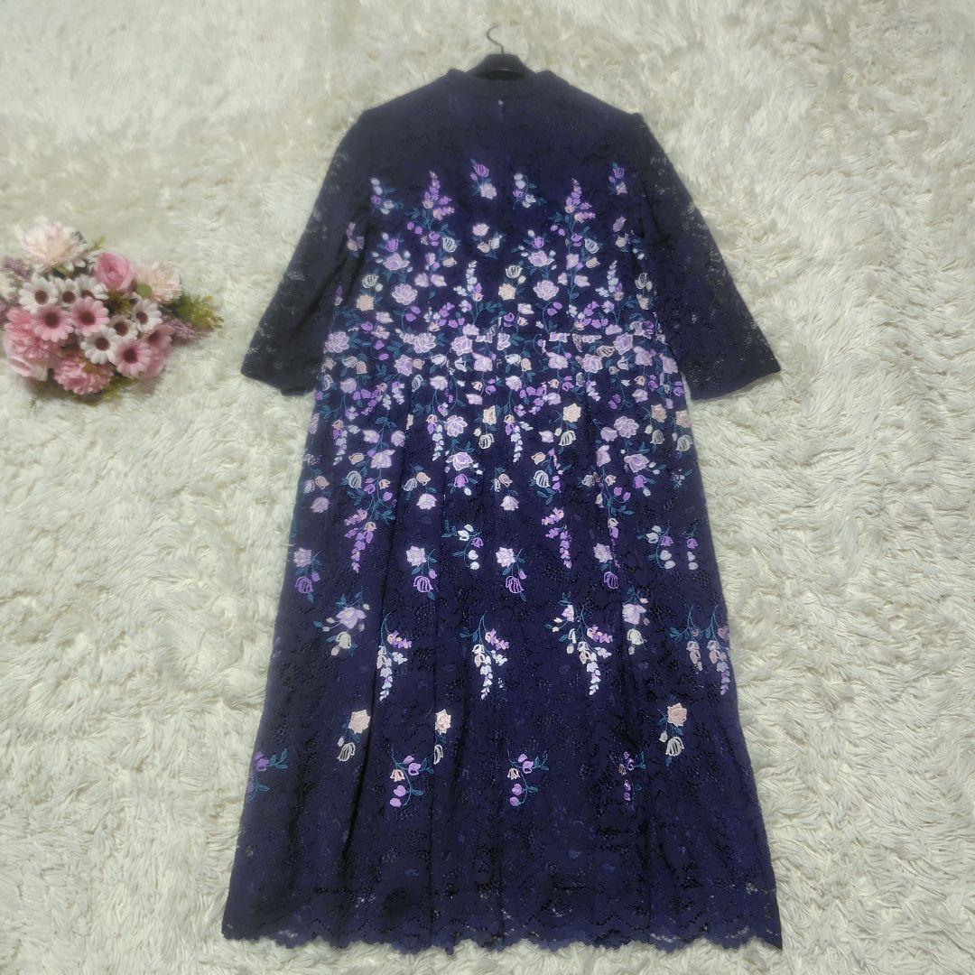 極美品♡希少42】ローズティアラ高級ライン フラワー刺繍&レース