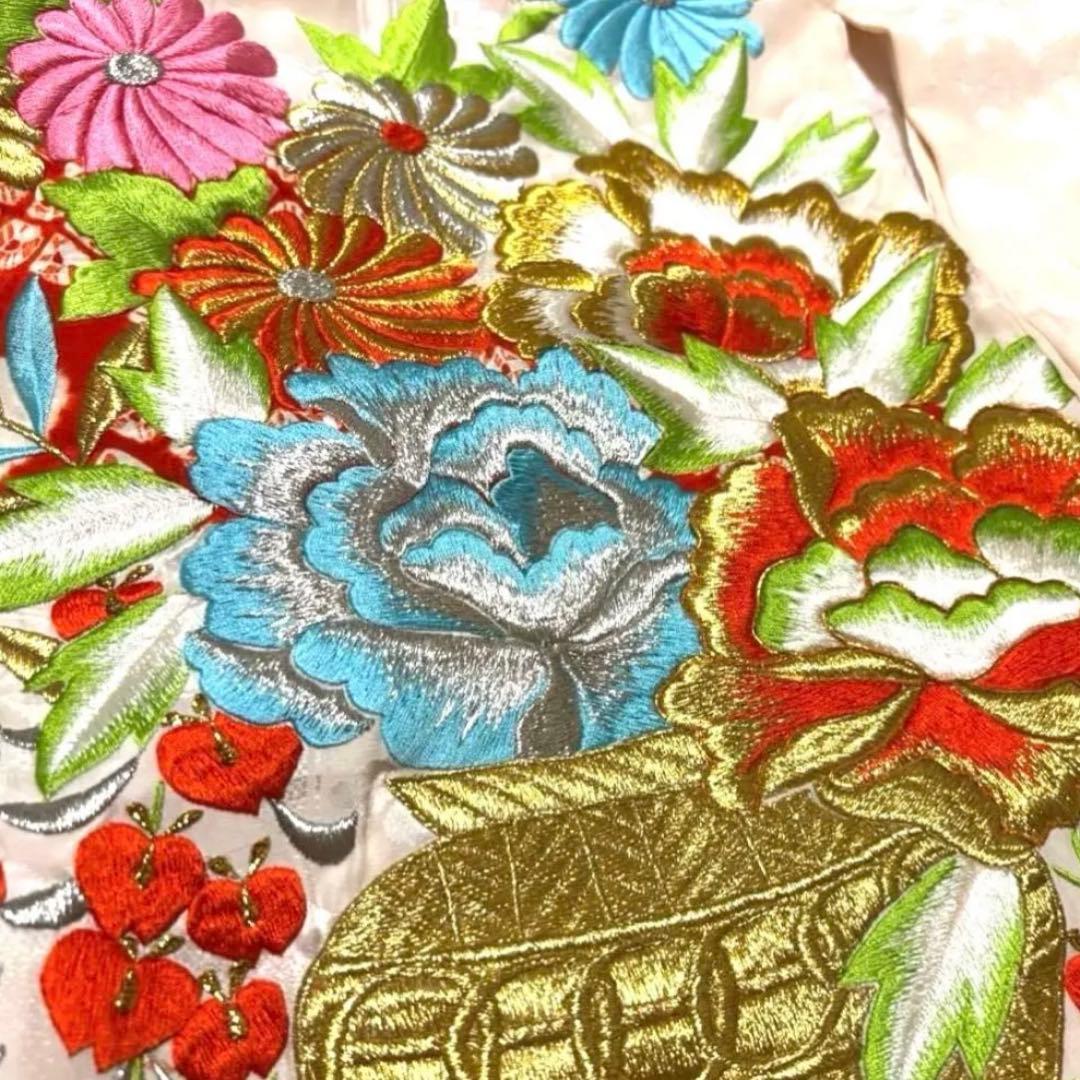 高級】お宮参り 七五三 3歳 着物セット 紅白 金駒刺繍 絞り
