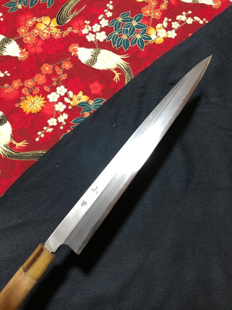 研ぎ済み】青鋼・本鍛錬・水牛口 堺菊 柳刃包丁 刺身包丁 ナイフ