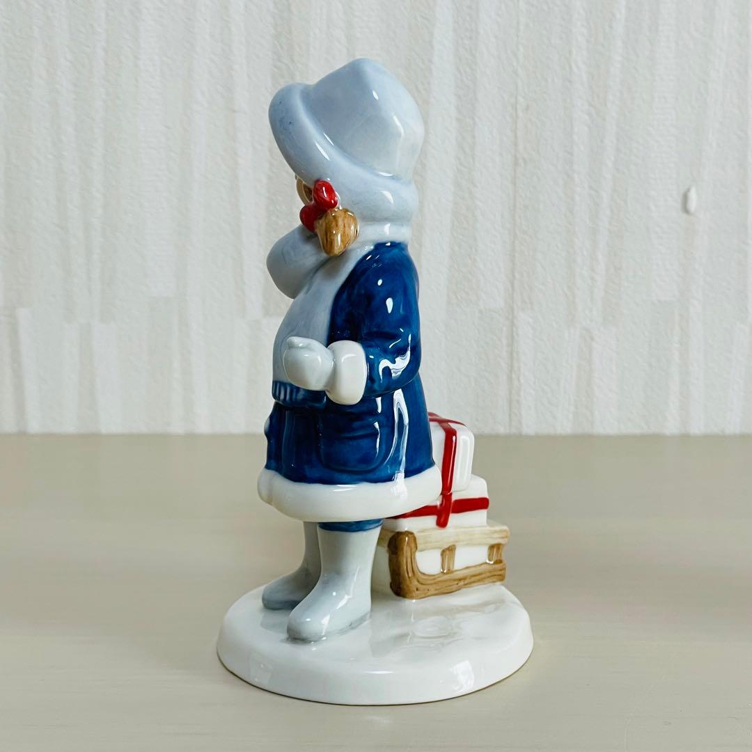 ロイヤルコペンハーゲン 2003年 フィギュリン 少年と犬 少女とそり