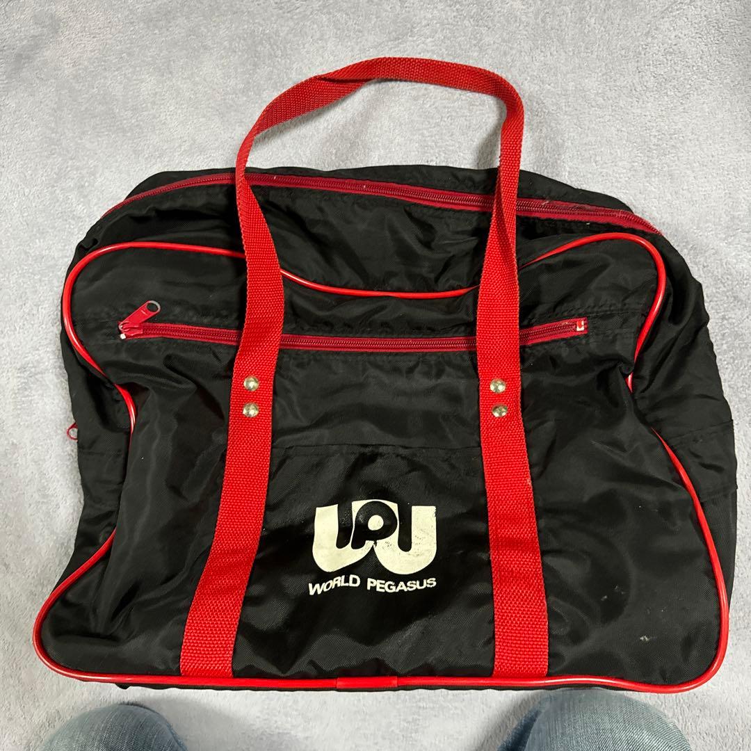 ワールドペガサス ワッペ スクールバッグ 赤黒限定品 - メルカリ