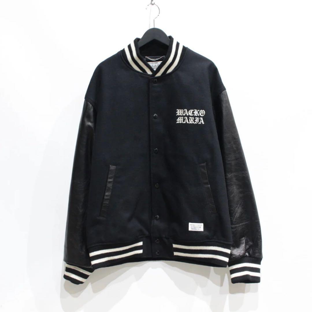 LEATHER VARSITY JACKET とーもーしょん Men's Two Tone Varsity Leather Jacket - Black Brown - Ron Tomson