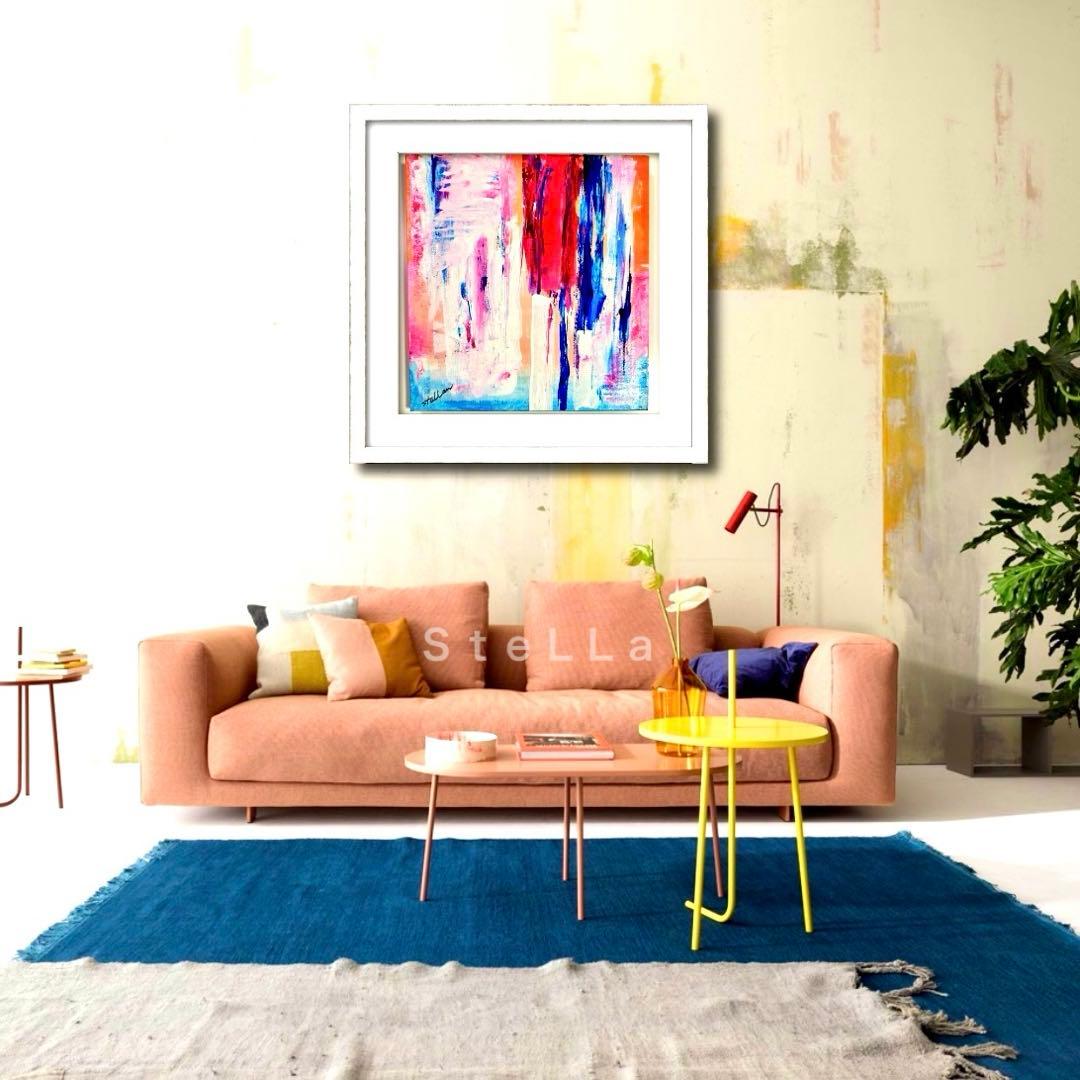 原画 カラフルアート 現代アート ビビッド モダンアート 北欧