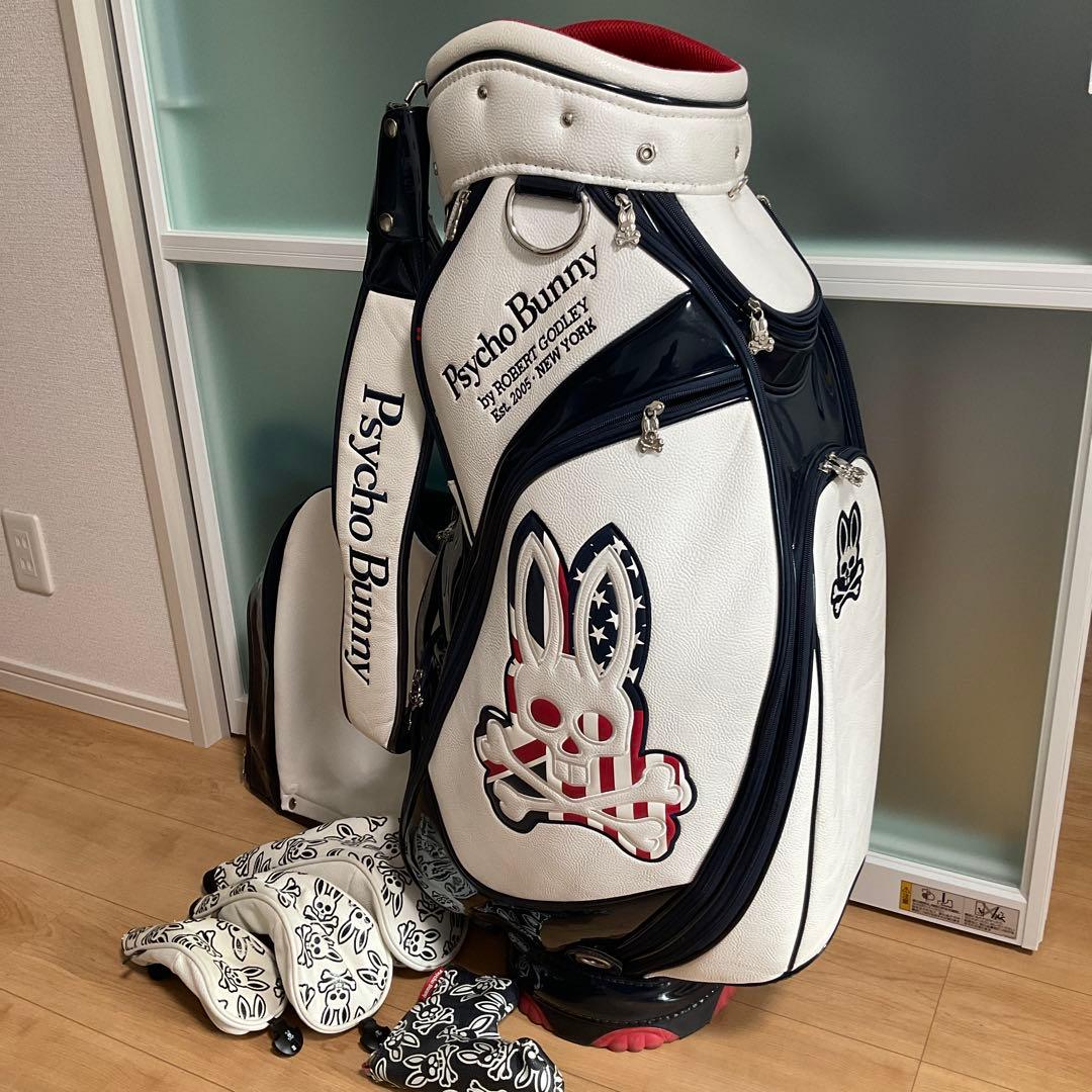 Psycho Bunny ゴルフバッグ・キャディバッグ　ヘッドカバーおまけ Psycho Bunny ゴルフバッグ・キャディバッグ ヘッドカバーおまけ