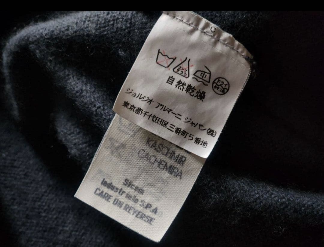 00s ARMANI COLLEZIONI “Cashmere” ニットポロ