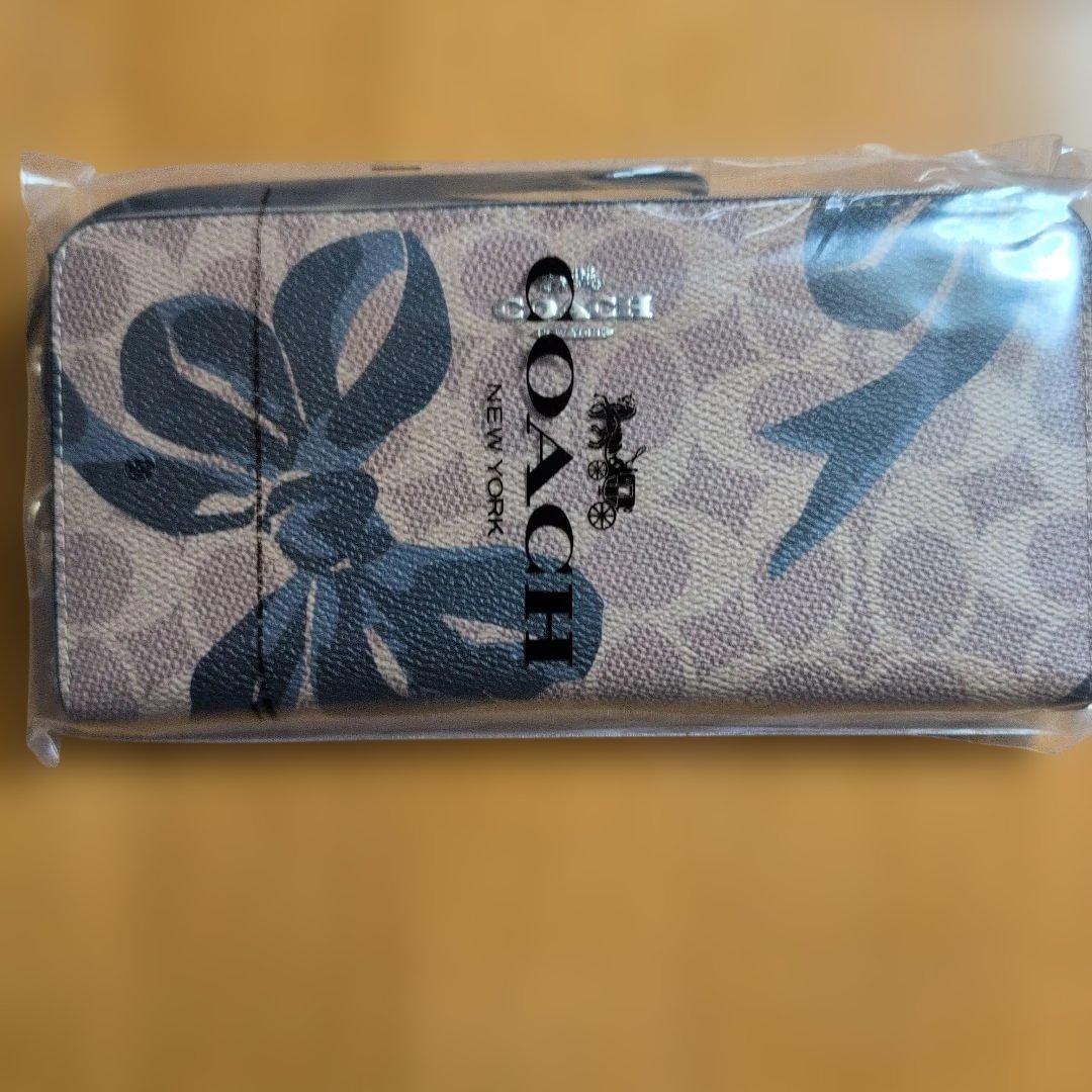 COACH 長財布 シグネチャー リボン柄cz326アウトレット品 コーチ(COACH)|シグネチャー リボンプリント ロングウォレット