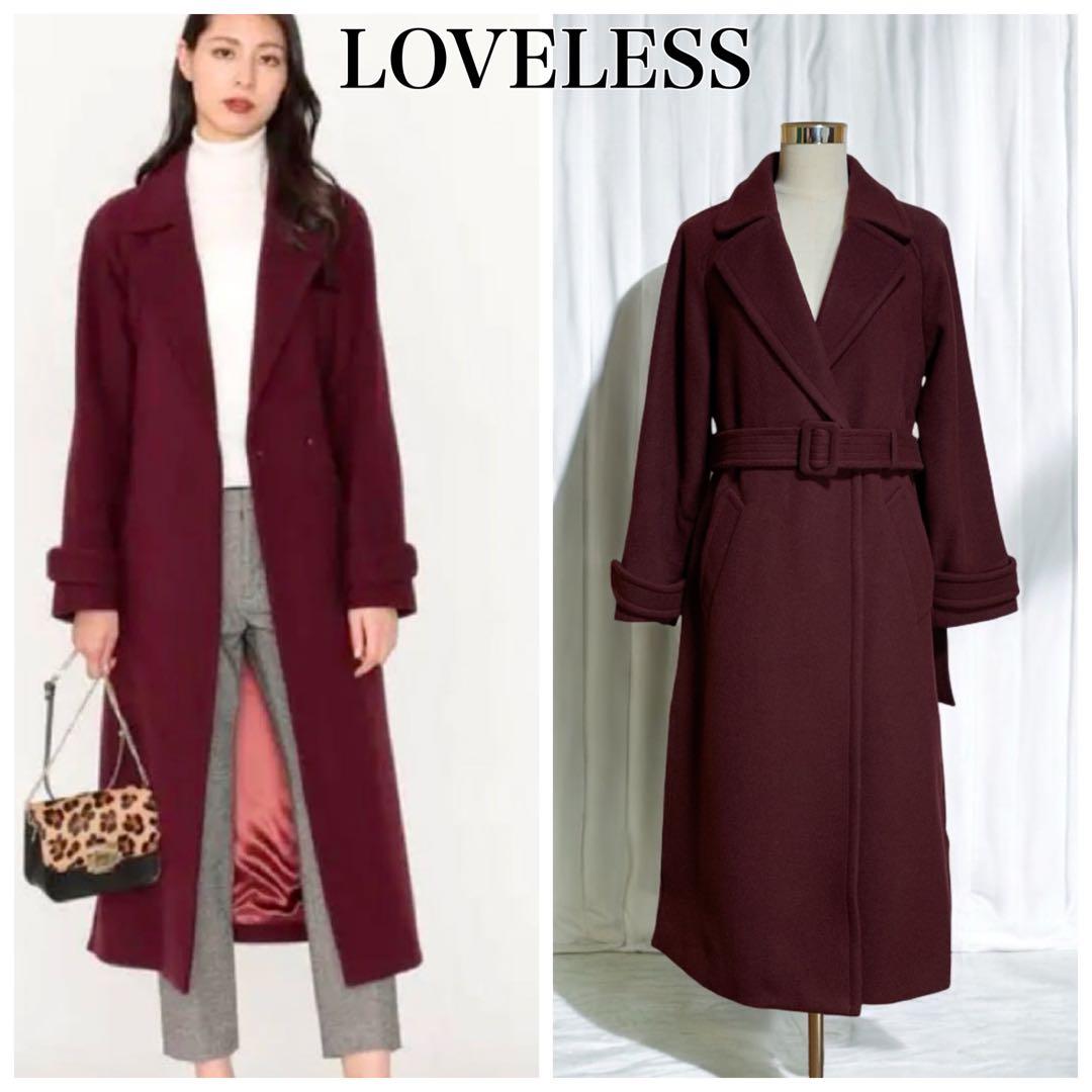 LOVELESS ラブレス ドロップコート 中村アンさん着用 38 ボルドー