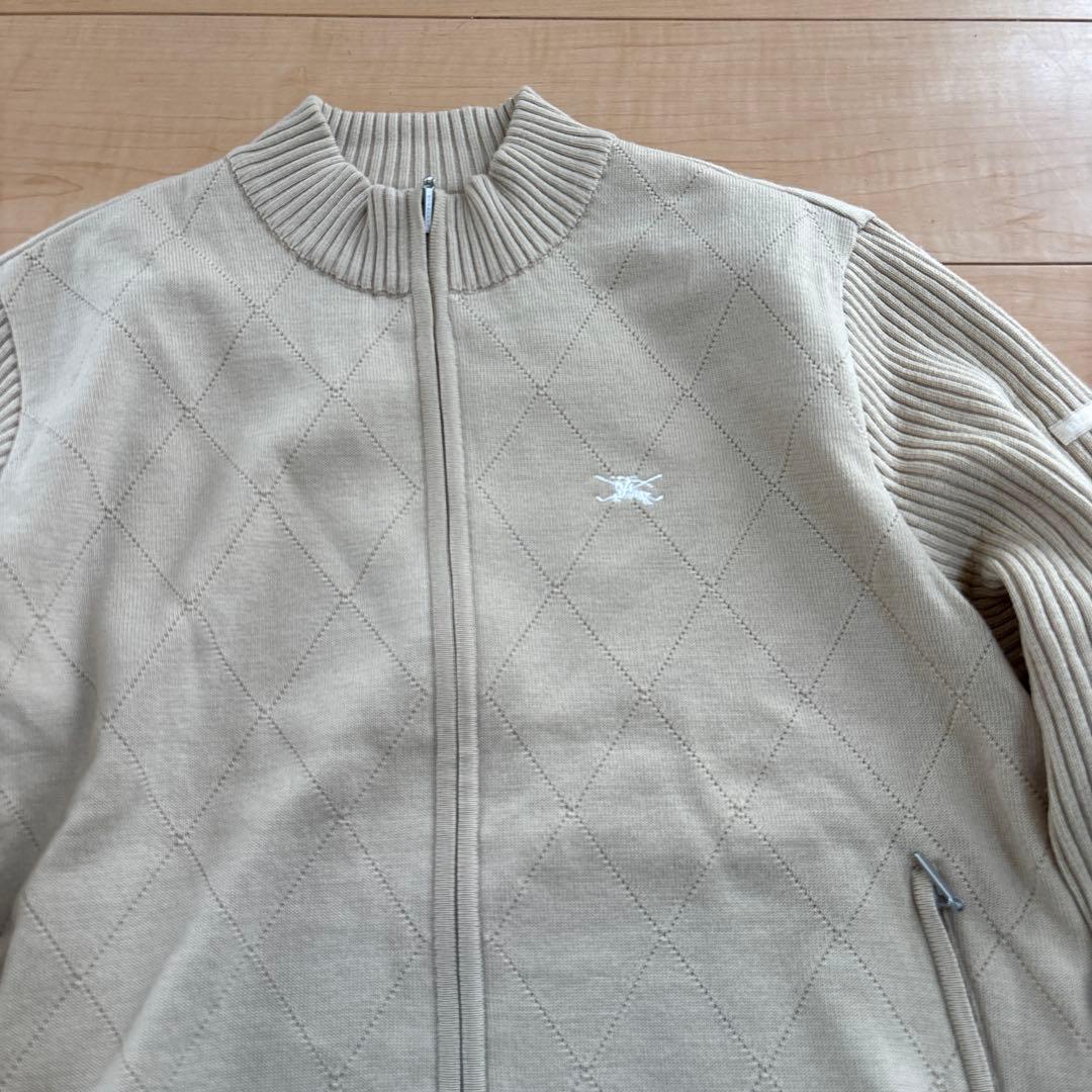 バーバリーゴルフ ニットブルゾン レディースLL ベージュ 日