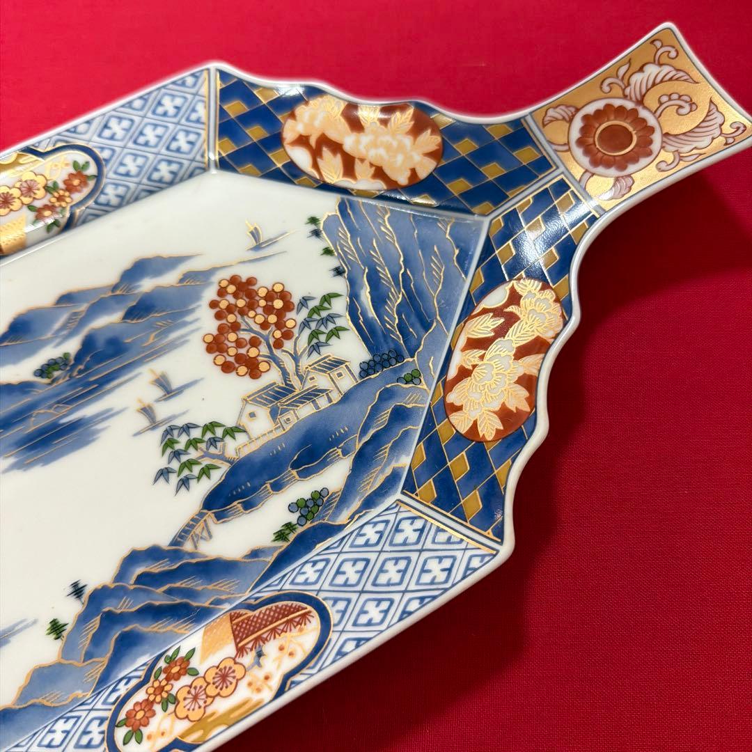 美品　醍醐窯　お正月セット　大皿&銘々皿セット　No.4-26