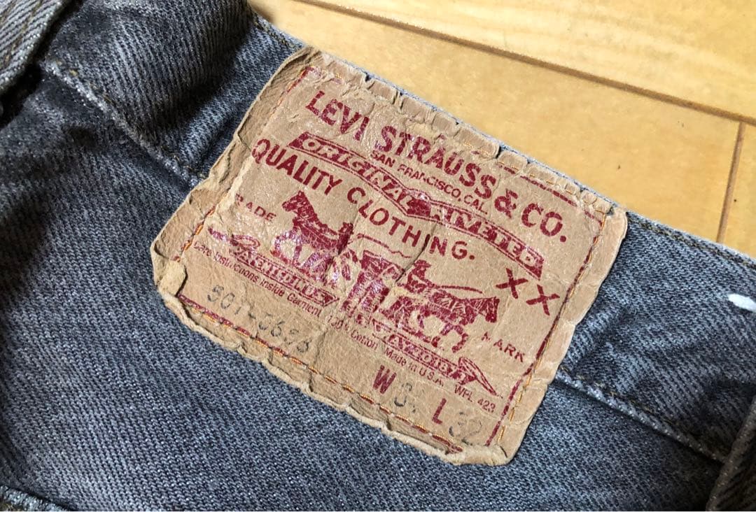 80.90s リーバイス501 先染めブラックW34 USA製