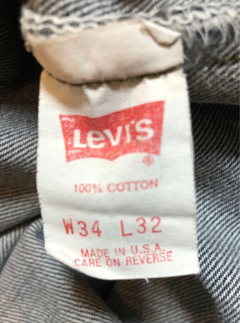 80.90s リーバイス501 先染めブラックW34 USA製