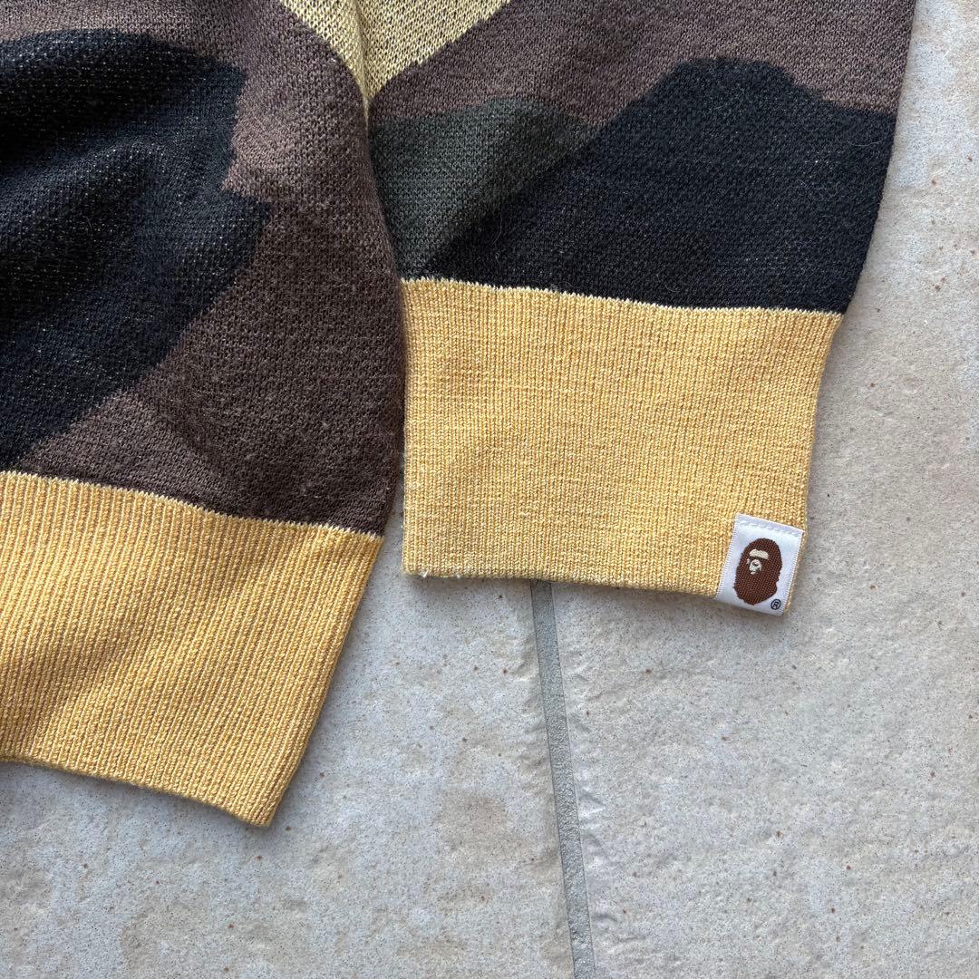 00s a bathing ape CAMO HEAD Knit ニット 迷彩 - メルカリ