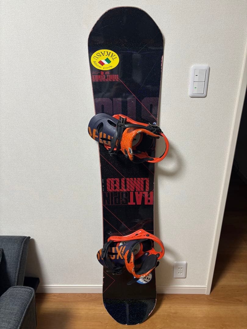 011 FLATSPIN148cmスノーボード FLUXPRビンディング