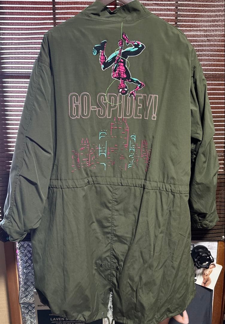 新品 graniph スパイダーマン スパイディ VS ヴィラン｜モッズコートM