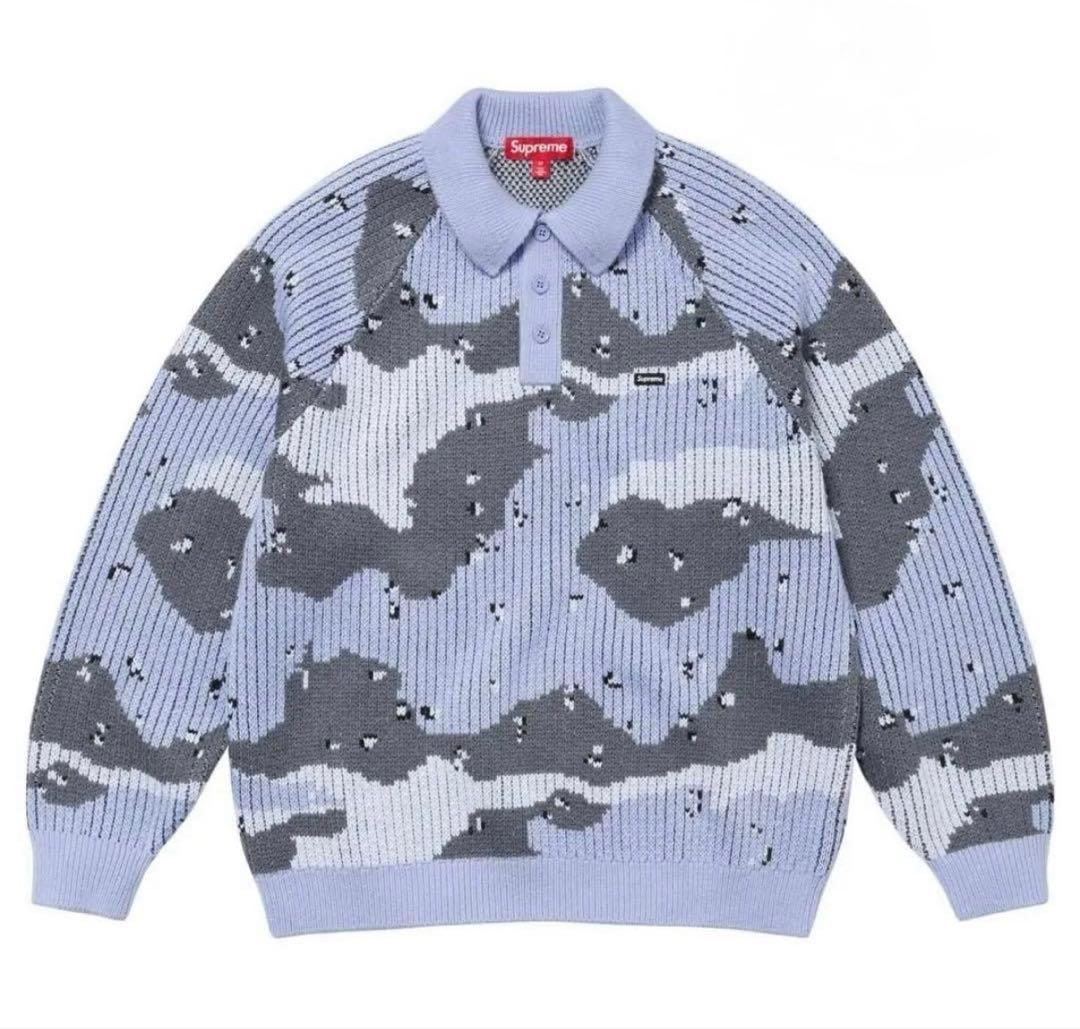 Supreme Small Box Polo Sweater Blue Camo - メルカリ