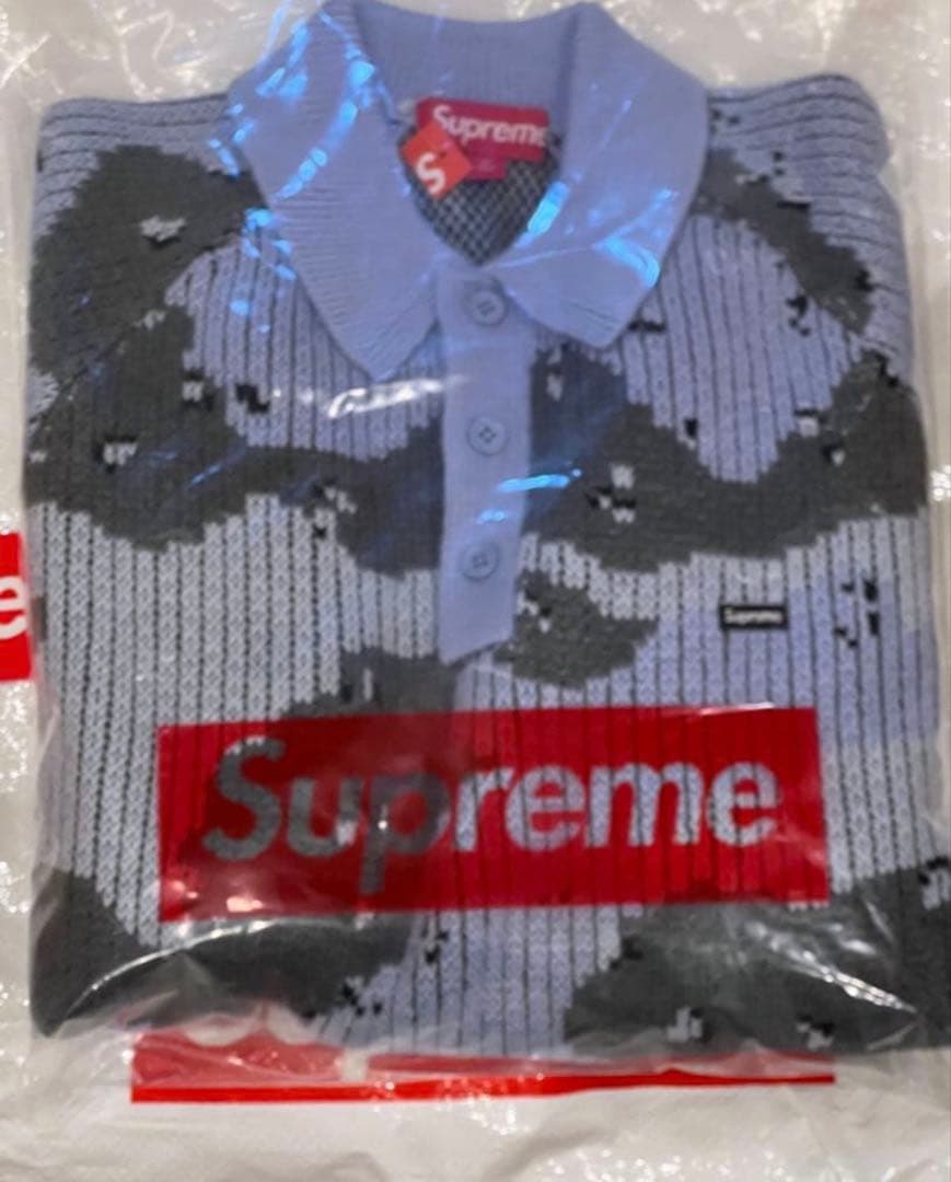 Supreme Small Box Polo Sweater Blue Camo - メルカリ