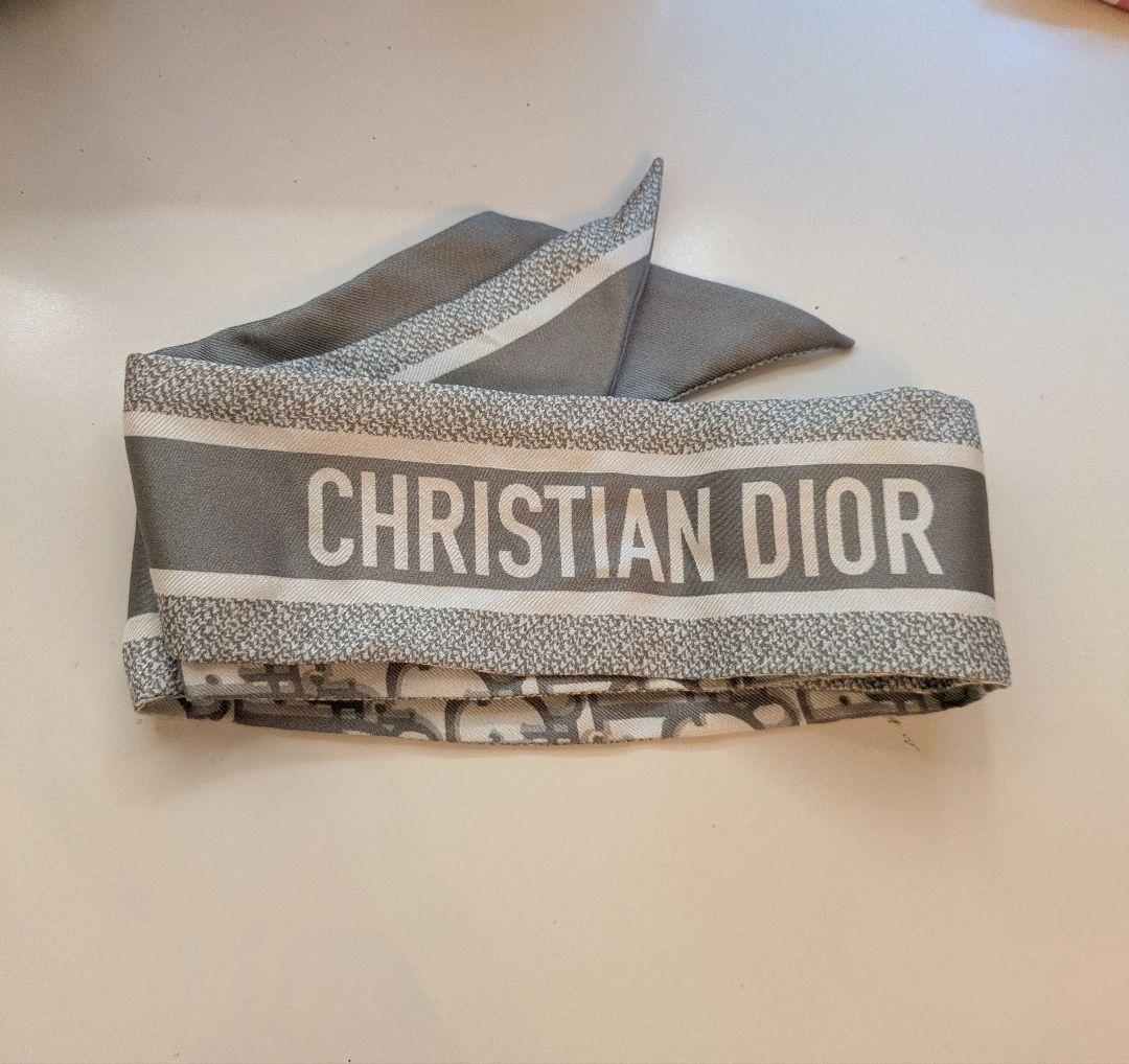 CHRISTIAN DIOR ミッツァ スカーフ グレー kyoto-sakura.com