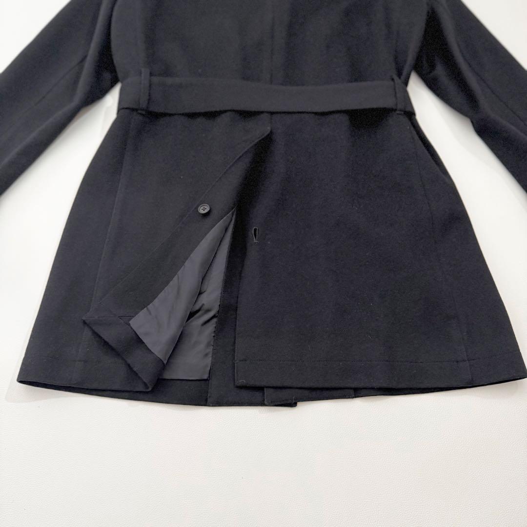 SHIPS ロロピアーナ ストームシステム ステンカラーコート M 黒 ベルト