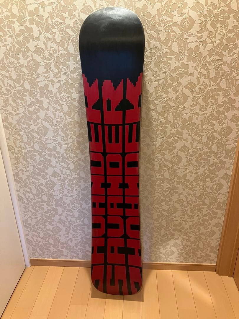 値下げ スノーボード 153cm savander 赤黒デザイン - メルカリ