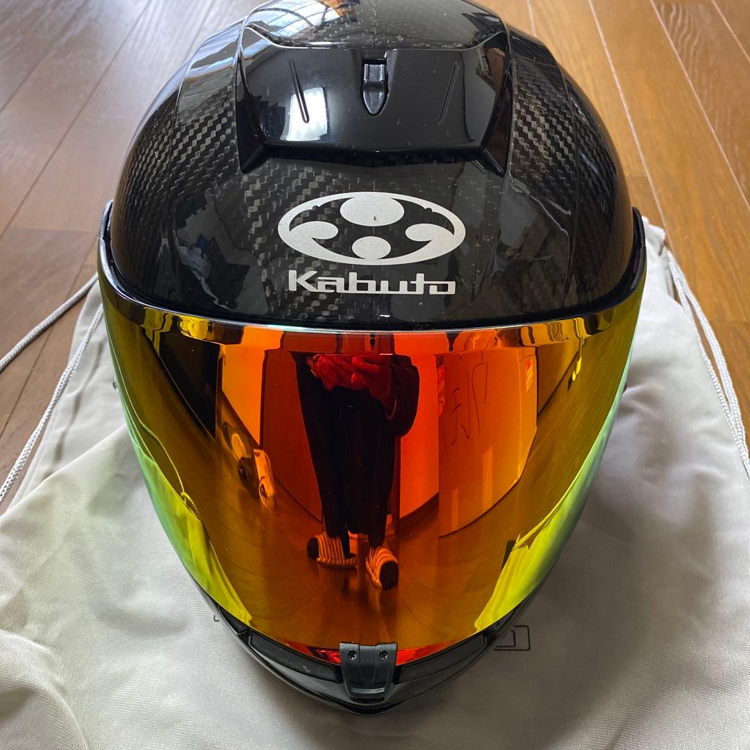 カブトエアロブレード5R カーボンヘルメット Mサイズ ミラーシールド2