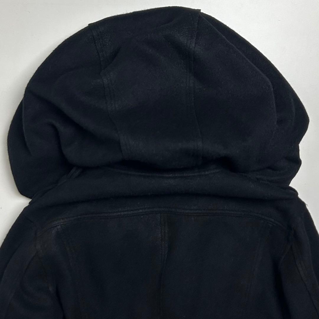 美品】ロエン/異素材ドッキング変形ロングコート/ドレープ