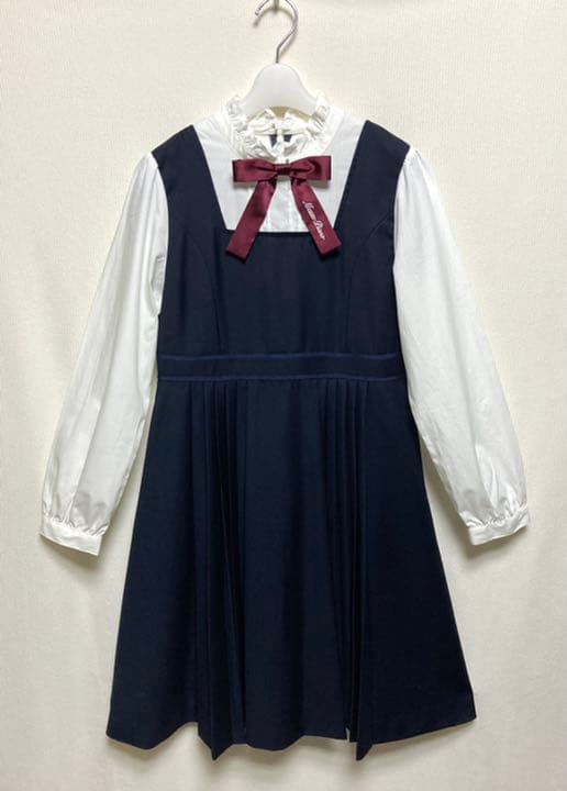 メゾピアノジュニア L/160 ボレロ＆ドッキングワンピースセット 卒服
