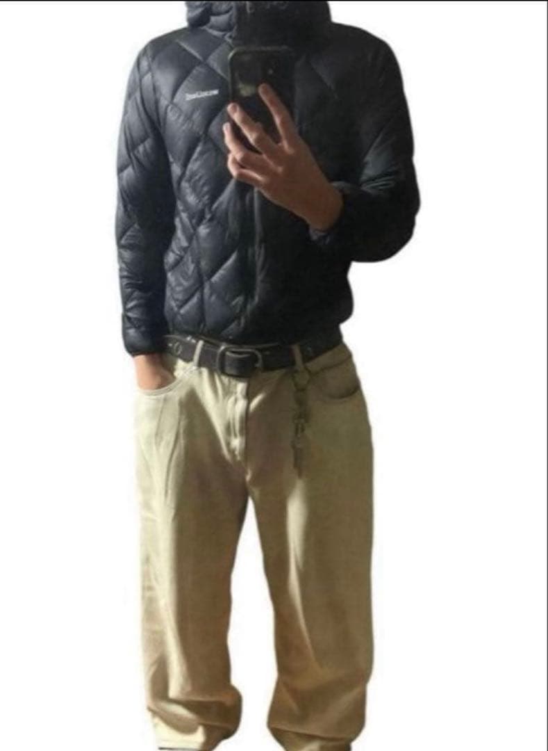 mont-bell ダウンジャケット キルティング リバーシブル 紺/緑