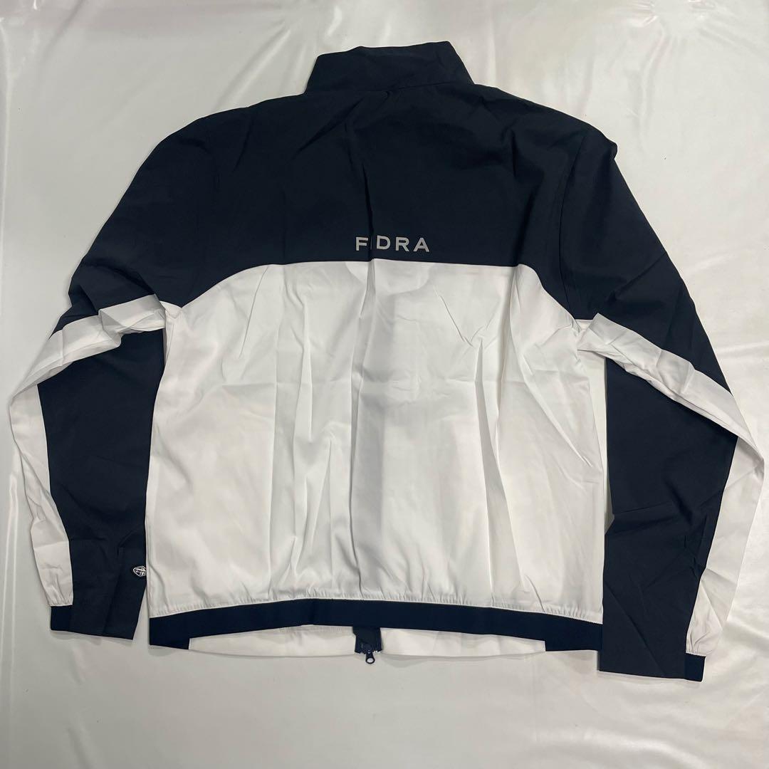 FIDRA ゴルフウェア ストレッチ ブロッキングジャケット XL 白×紺①