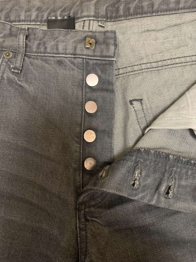 ディオールオム エディ期 グリッターコーティング デニム グレー 33