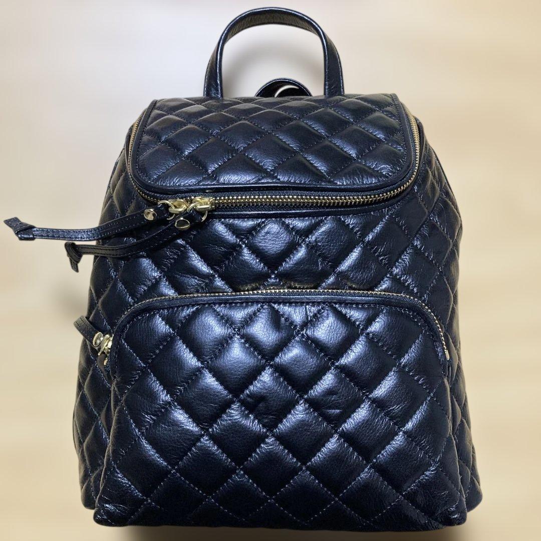 キルティング黒リュック スピンドルキルティングリュック - Ank Rouge(アンクルージュ)の